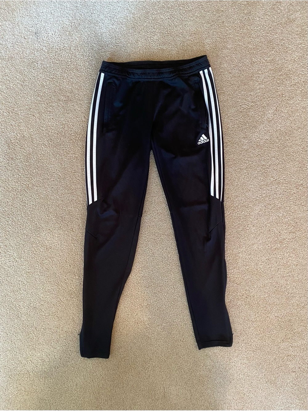 adidas climacool Men's Black Track Pants Size S Drawstring Elastic Waist Pockets